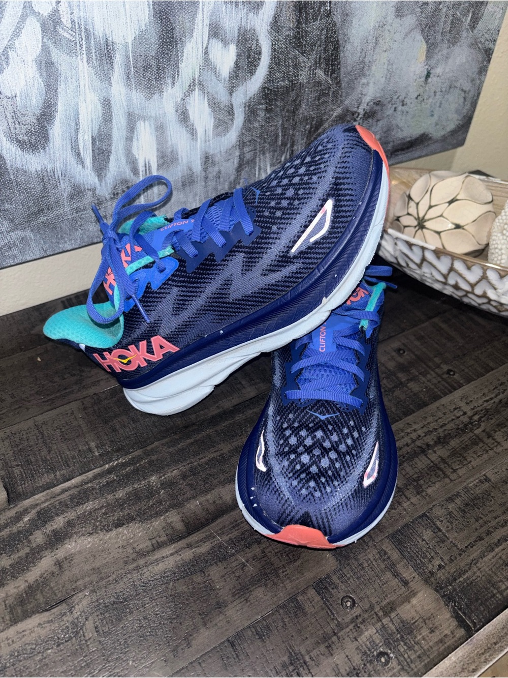 Hoka One One Clifton 9 running shoes WOMENS SZ 7 - Picture 5 of 14